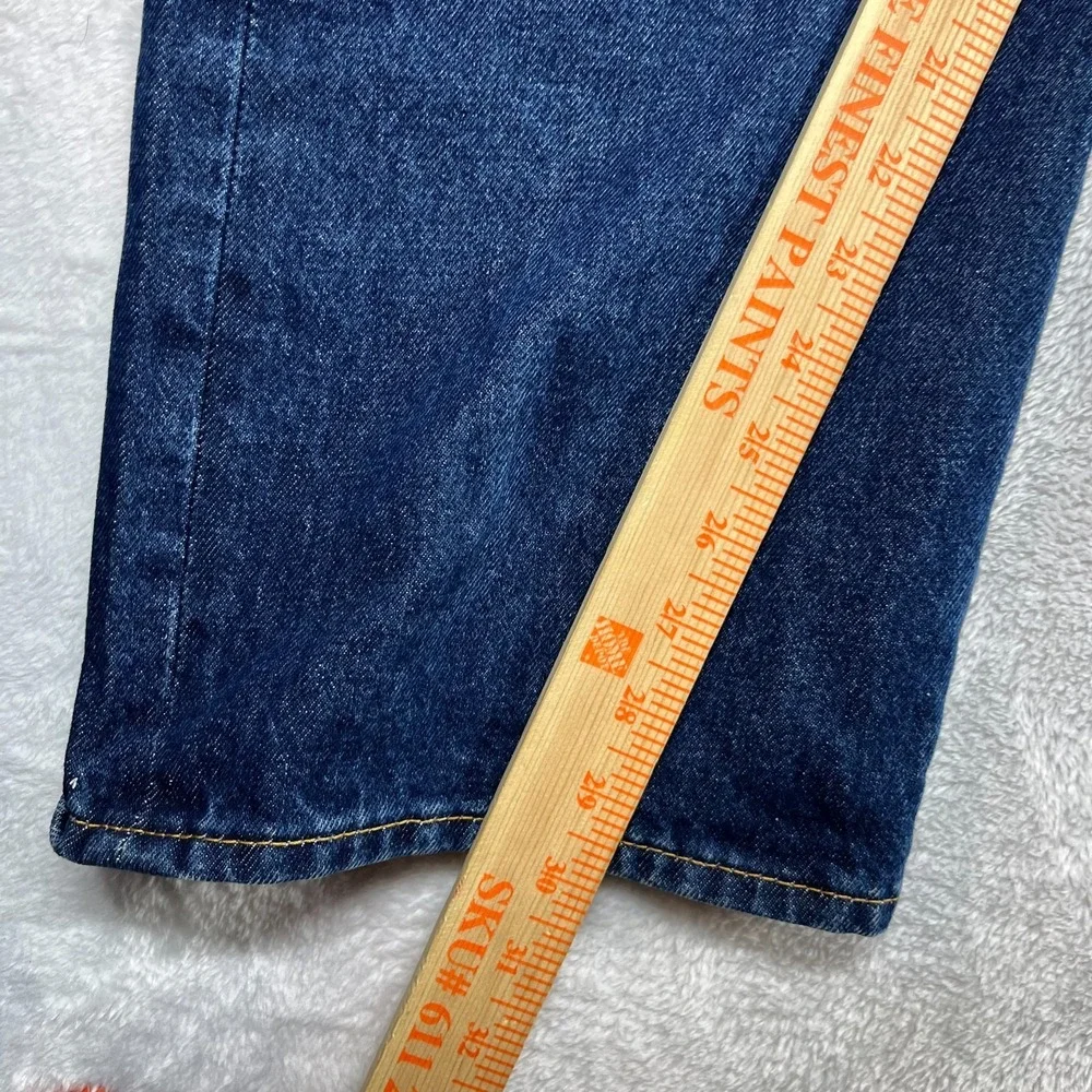 Levi's 501 Original Jeans Men's Blue Denim Relaxed Straight Button Fly - 42X29.5
